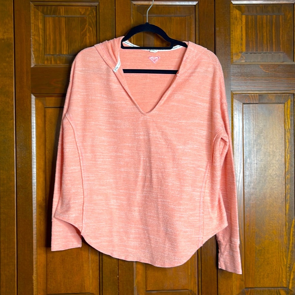 Roxy peach X small v-neck hoodie.